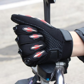 Жесткие костяшки Powersports Racing с полным пальцем противоскользящие Glo мотоциклетные перчатки