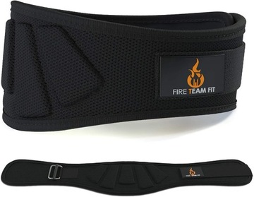 Пояс тяжелоатлетический S FIRE TEAM FIT, черный