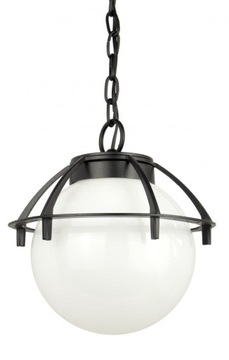 Lampa ogrodowa KULA koszyk wisząca FI 20 cm taras altanka czarna IP43