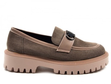 Półbuty 38 mokasyny POTOCKI 21342 beż beżowe