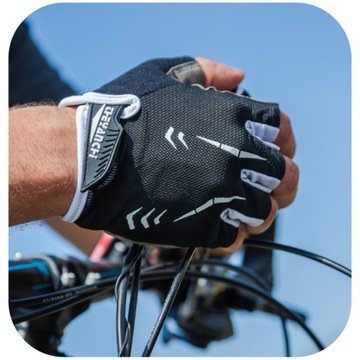 Гелевые велосипедные перчатки с липучкой L