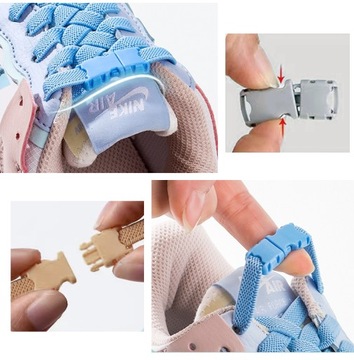 SZNUROWADŁA elastyczne bez wiązania na zatrzaski nr SKp