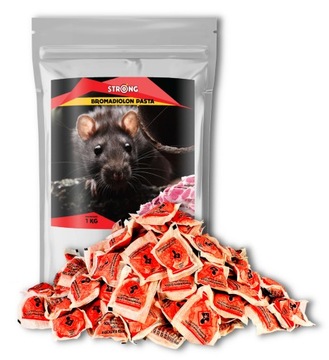 TRUTKA PASTA na MYSZY i SZCZURY BROMADIOLON 1 KG