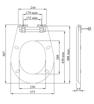 ДЛИННОЕ СИДЕНЬЕ ДЛЯ УНИТАЗА СТАРОГО ТИПА 51см INTERSANO
