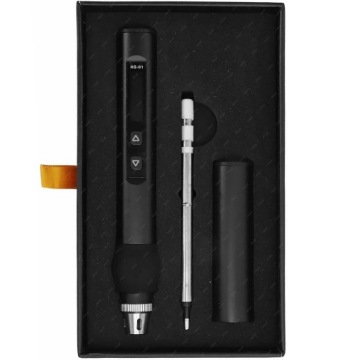 ПРОГРАММИРУЕМЫЙ ТОЧНЫЙ ПАЯЛОК OLED USB-C FNRSI HS-01 ЧЕРНЫЙ + 6 НАКОНЕЧНИКОВ