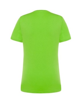 KOSZULKA Damska ZIELONA Limonka w Serek T-Shirt Damski JHK COMFORT V-NECK