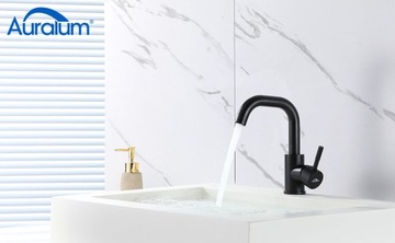 INOX Смеситель для умывальника Смеситель поворотный 360° Черный