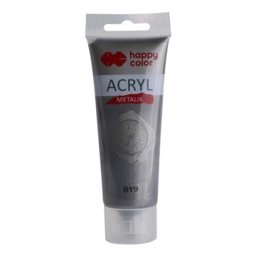 FARBA AKRYLOWA 75ML CZARNE SREBRO METALIK 819 HAPP