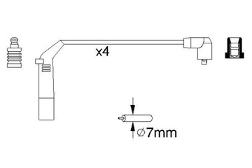 BOSCH 0 986 356 898 SADA PŘÍVODŮ ZAPALOVACÍ