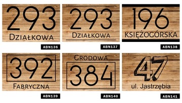 АДРЕСНАЯ ДОСКА ПВХ 32x21 НОМЕР ДОМА Множество дизайнов