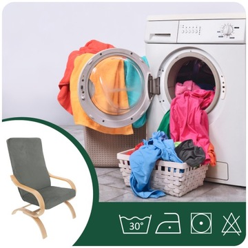 ЧЕХОЛ ДЛЯ СТУЛА FINKA СЕРЫЙ ЭЛАСТИЧНЫЙ ПЛОТНЫЙ ВЕЛУР ПРЕМИУМ