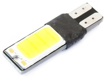 LED ŻARÓWKA BOCZNA PŁASKA W5W MOC 2 DIODY COB T10 CANBUS