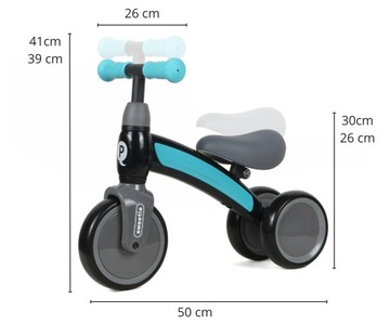 Детский беговел Ride-on с колесами EVA Sweetie Qplay Blue