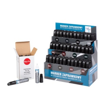 МАРКЕР ДЛЯ ПОДРЕШИВКИ ЛИСТА RAL 7024 СЕРЫЙ ГРАФИТ + ЩЕТКА И РАПИДОГРАФ