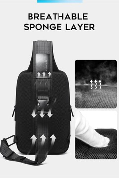 Городской рюкзак BANGE на одно плечо TSA USB