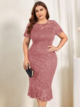 ЭЛЕГАНТНОЕ ЖЕНСКОЕ КРУЖЕВНОЕ ВЕЧЕРНЕЕ ПЛАТЬЕ МИДИ, КОМФОРТНАЯ ВЕСНА