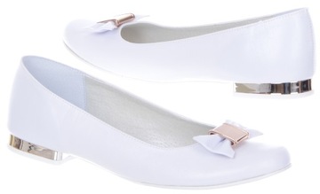 BUTY KOMUNIJNE CZÓŁENKA BIAŁE ZŁOTE DZIEWCZĘCE 32