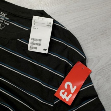 H&M _ NOWA ŚWIETNA KOSZULKA Z LOGO _ S/M