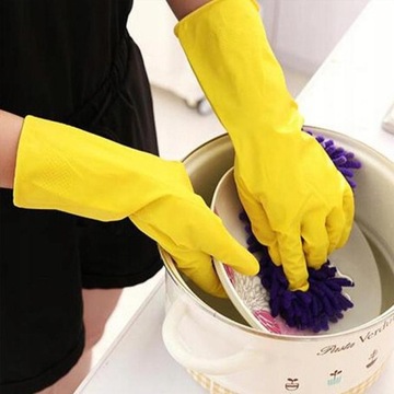 КОРПУСНЫЕ ПЕРЧАТКИ РЕЗИНОВЫЕ ПЕРЧАТКИ STRONG YELLOW S/M - пара (2 шт)
