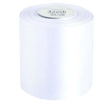 Taśma satynowa wstążka atłasowa 10cm/32mb biała