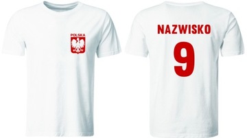 KOSZULKA REPREZENTACJI POLSKI Z NADRUKIEM ROZ. 128