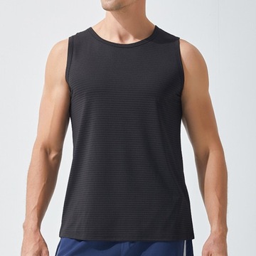 Stripe Workout Gym Tank Top Mens Muscle Sleeveless