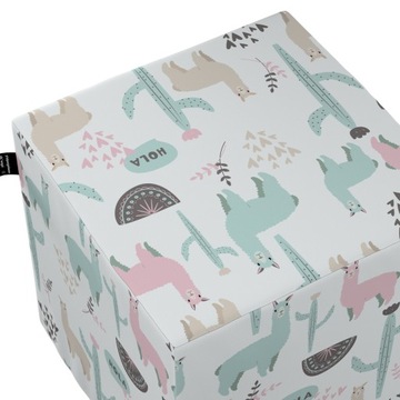 Желтый пуф Tipi Nano в форме куба пастельных тонов