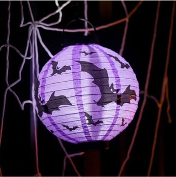 ГИРЛЯНД БУМАЖНОГО ФОНАРЯ НА ХЭЛЛОУИН СО СВЕТОДИОДНОЙ ПОДСВЕТКОЙ, 6 СТИЛЕЙ
