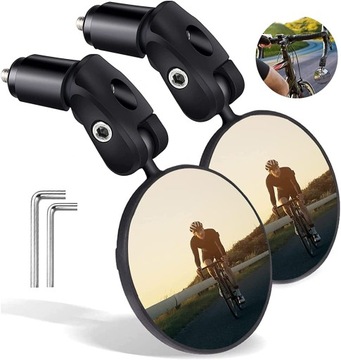 2 шт. велосипедное зеркало для велосипедного руля заднего вида, стопор на 360°