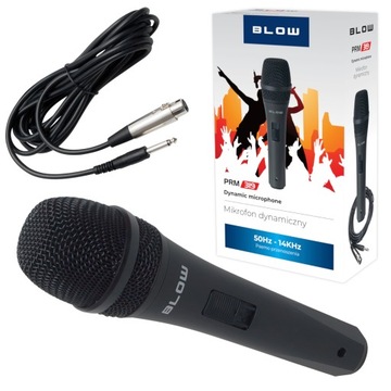 MIKROFON DYNAMICZNY PRZEWODOWY KARAOKE ESTRADOWY DLA DJ ZESPOŁU KABEL 5m