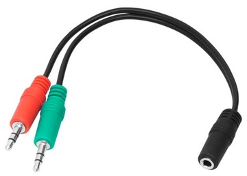 MOCNY ADAPTER ROZGAŁĘZIACZ MINI JACK 2xGNIAZDO 3,5MM AUX TELEFON KOMPUTER