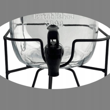 СТЕКЛЯННАЯ БАНКА НА ПОДСТАВКЕ С КРАНОМ ДЛЯ ЛИМОНАДНЫХ СОКОВ, НАПИТКОВ БАНКА 4Л ПОДСТАВКА