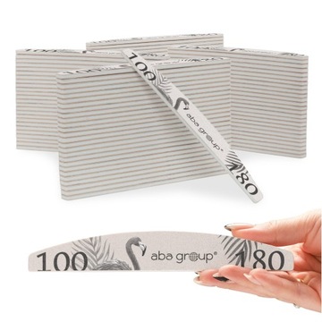 Пилочка для ногтей 100/180 Boat Crescent Slim Foil Aba Group 100 шт.