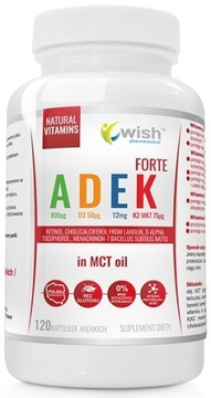WISH ADEK 120k KOMPLEKS WITAMIN A, D3, E, K2 MK-7
