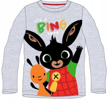 KOSZULKA TSHIRT BLUZKA BING DŁ. RĘKAW - 98