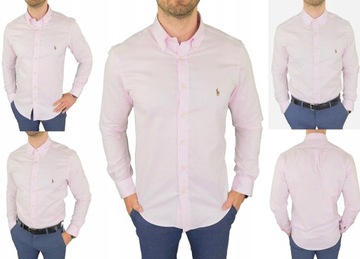 10 KOSZULA RALPH LAUREN POLO RÓŻOWA SLIM FIT M