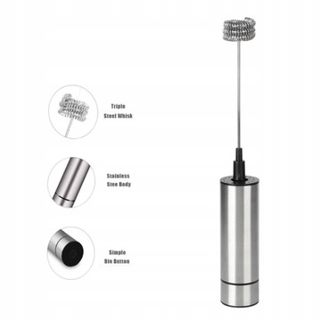 ВЗЕНИВАТЕЛЬ, WHIMPER для КОФЕ, МОЛОКА, МИНИ-ЭЛЕКТРИЧЕСКИЙ МИКСЕР, НЕРЖАВЕЮЩАЯ СТАЛЬ