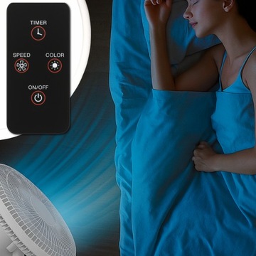 WENTYLATOR STOJĄCY WIATRAK PODŁOGOWY POKOJOWY CICHY 8 TRYBÓW + PILOT