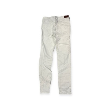 Spodnie jeansowe damskie białe dziury Hollister High Rise Super Skinny S