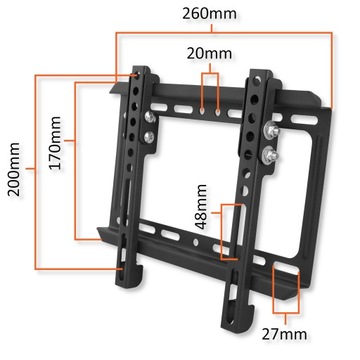 ПРОЧНОЕ НАСТЕННОЕ КРЕПЛЕНИЕ ДЛЯ ТЕЛЕВИЗОРА 17–42 ДЮЙМА