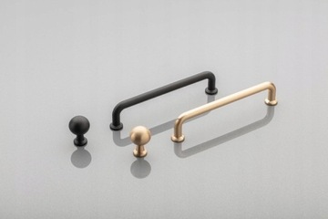 GAŁKA MEBLOWA UCHWYT SZAFKI KOMODY GTV CENTO CZARNY MAT + WKRĘT MONTAŻOWY