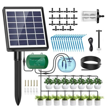 nawadnianie kropelkowe solarny system ogrodu automatyczne 15 m do 15 roślin
