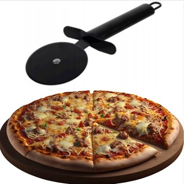 PIZZA gadget nóż do pizzy CZARNE kółko blister MPL