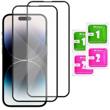 2x SZKŁO NA CAŁY EKRAN DO IPHONE 14 PRO PEŁNE HARTOWANE SZKIEŁKO 5D