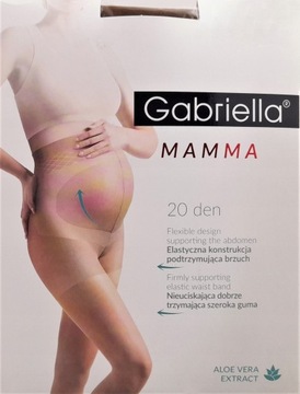 Rajstopy ciążowe Gabriella MAMMA 40 DEN BEIGE 4/L