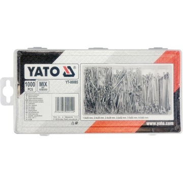 ПРЯМЫЕ ШПИЛЬКИ 1000 ШТ., РАЗМЕРЫ РАЗМЕРОВ YATO