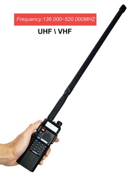SMA-F 73 см, 8 Вт, 136–520 МГц, военная ленточная антенна