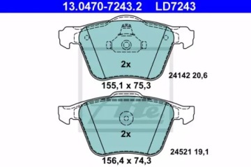 КЕРАМИЧЕСКИЕ ПЕРЕДНИЕ БЛОКИ ATE ATE FORD GALAXY IV S-MAX