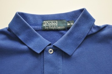 POLO by RALPH LAUREN Niebieskie polo + logo pomarańczowym M