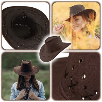 КОВБОЙСКАЯ ШЛЯПА КАНТРИ-ВЕСТЕРН ДЛЯ ВЗРОСЛЫХ ПЛАТЬЕ ШЕРИФА ВЕЧЕРИНКА